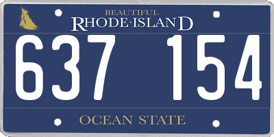 RI license plate 637154