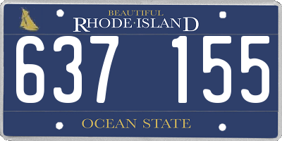 RI license plate 637155