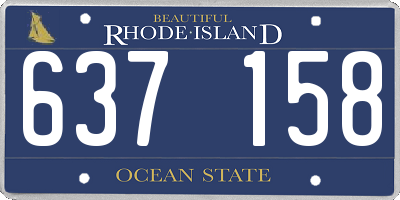 RI license plate 637158