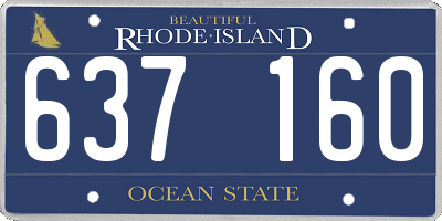 RI license plate 637160
