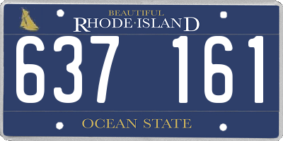 RI license plate 637161