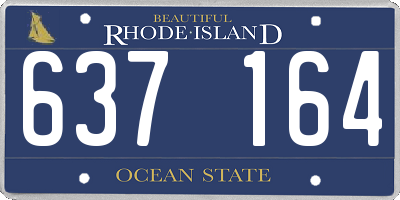 RI license plate 637164