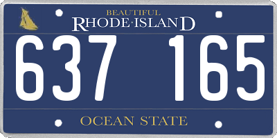 RI license plate 637165