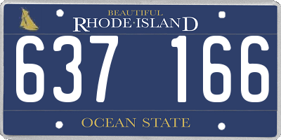 RI license plate 637166