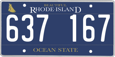 RI license plate 637167