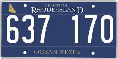 RI license plate 637170