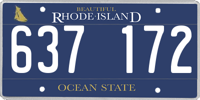 RI license plate 637172