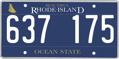 RI license plate 637175