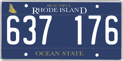 RI license plate 637176