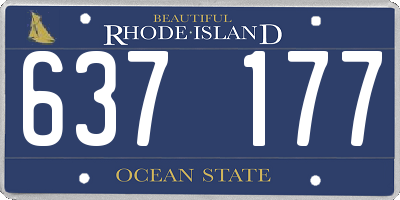 RI license plate 637177
