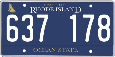 RI license plate 637178