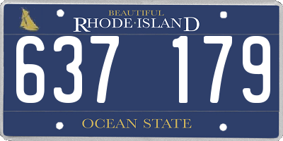 RI license plate 637179