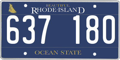 RI license plate 637180
