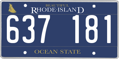 RI license plate 637181