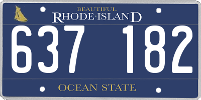 RI license plate 637182
