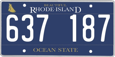 RI license plate 637187