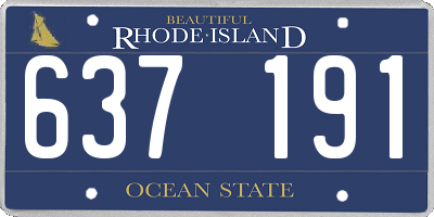 RI license plate 637191