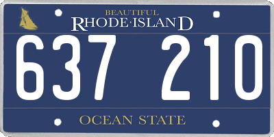 RI license plate 637210
