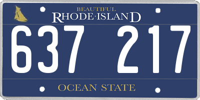 RI license plate 637217