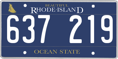RI license plate 637219