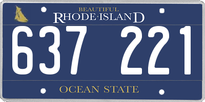 RI license plate 637221