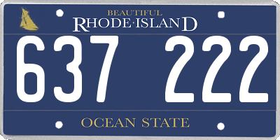 RI license plate 637222