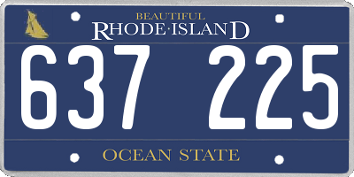 RI license plate 637225