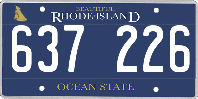 RI license plate 637226