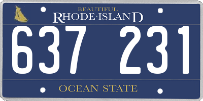 RI license plate 637231