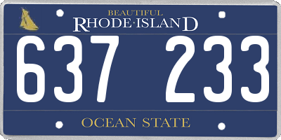 RI license plate 637233