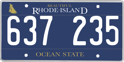 RI license plate 637235