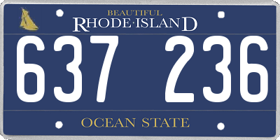 RI license plate 637236