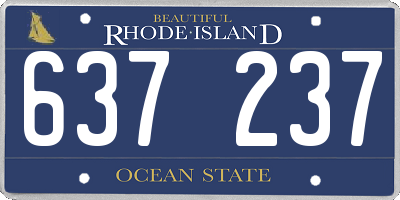 RI license plate 637237