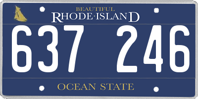 RI license plate 637246