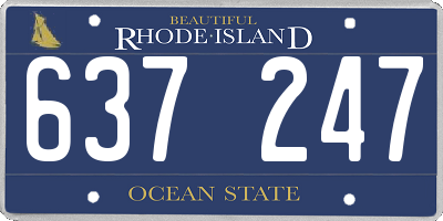RI license plate 637247