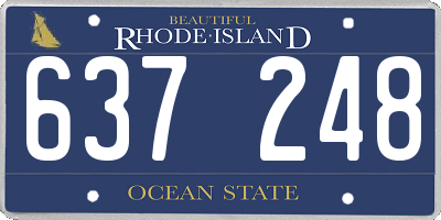 RI license plate 637248
