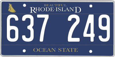RI license plate 637249
