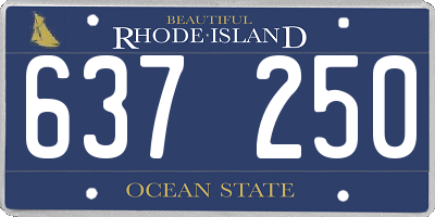 RI license plate 637250