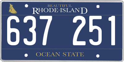 RI license plate 637251