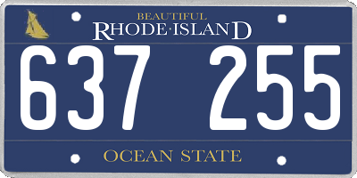 RI license plate 637255