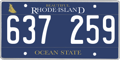 RI license plate 637259