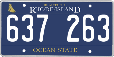 RI license plate 637263