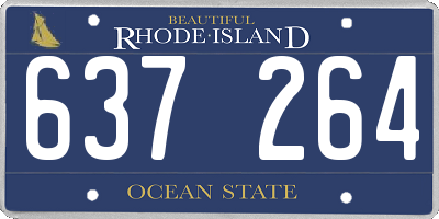 RI license plate 637264