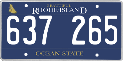 RI license plate 637265