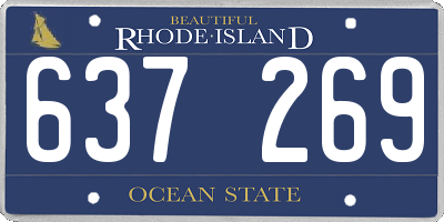 RI license plate 637269