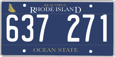 RI license plate 637271