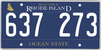 RI license plate 637273
