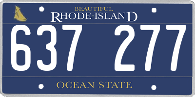 RI license plate 637277