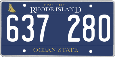 RI license plate 637280