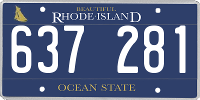 RI license plate 637281